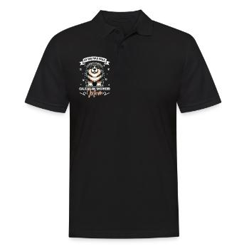 Kaukasischer Owtscharka Mama - Männer Poloshirt - Schwarz - Vorne - Kai (181cm)