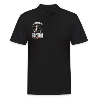 Colombian Fino Hound Mama - Männer Poloshirt - Schwarz - Vorne - Kai (181cm)