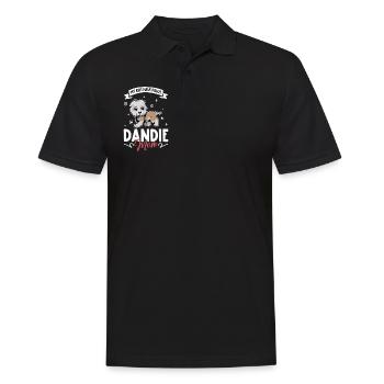 Dandie Dinmont Terrier Mom - Men's Polo Shirt - black - Front - Kai (181cm)