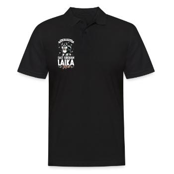 Ostsibirischer Laika Mama - Männer Poloshirt - Schwarz - Vorne - Kai (181cm)