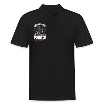 German Wirehaired Mom - Men's Polo Shirt - black - Front - Kai (181cm)