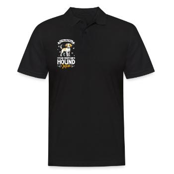 Kurzhaarige Istrianer Bracke Mama - Männer Poloshirt - Schwarz - Vorne - Kai (181cm)
