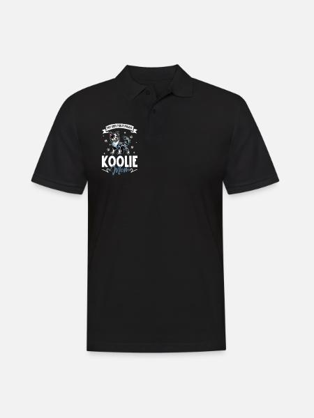 Koolie Mama - Männer Poloshirt - Schwarz