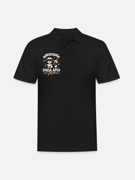 Lhasa Apso Mama - Männer Poloshirt - Schwarz