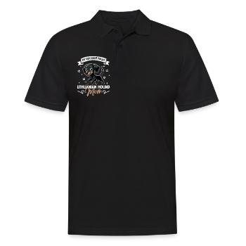 Litauische Bracke Mama - Männer Poloshirt - Schwarz - Vorne - Kai (181cm)