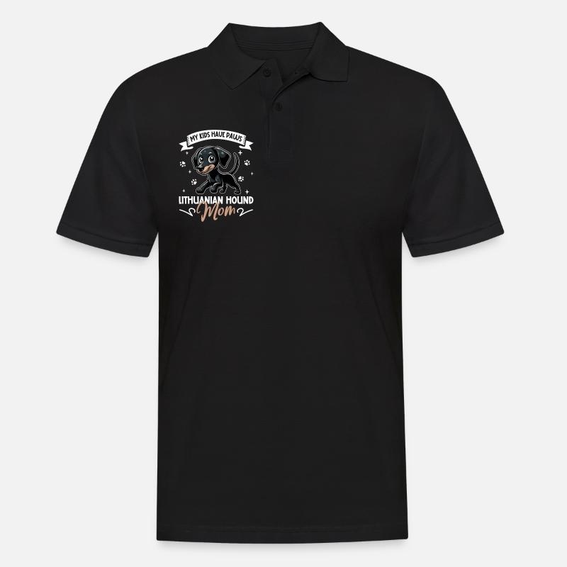 Litauische Bracke Mama - Männer Poloshirt - Schwarz