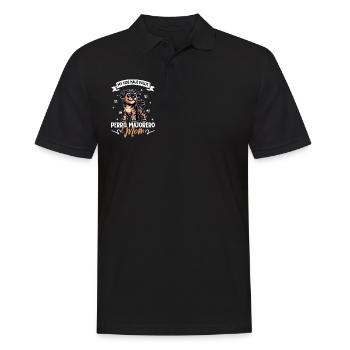 Majorero Canario Mama - Männer Poloshirt - Schwarz - Vorne - Kai (181cm)