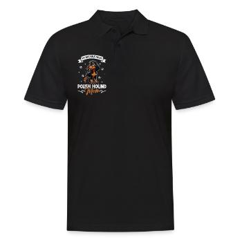 Polnische Bracke Mama - Männer Poloshirt - Schwarz - Vorne - Kai (181cm)