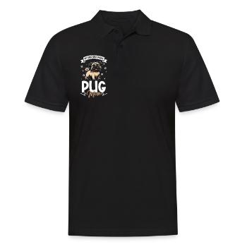 Mops Mama - Männer Poloshirt - Schwarz - Vorne - Kai (181cm)