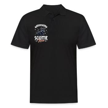 Scottish Terrier Mama - Männer Poloshirt - Schwarz - Vorne - Kai (181cm)