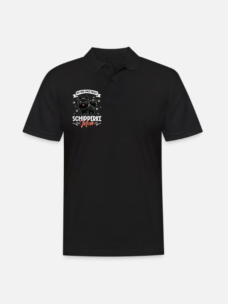 Schipperke Mama - Männer Poloshirt - Schwarz