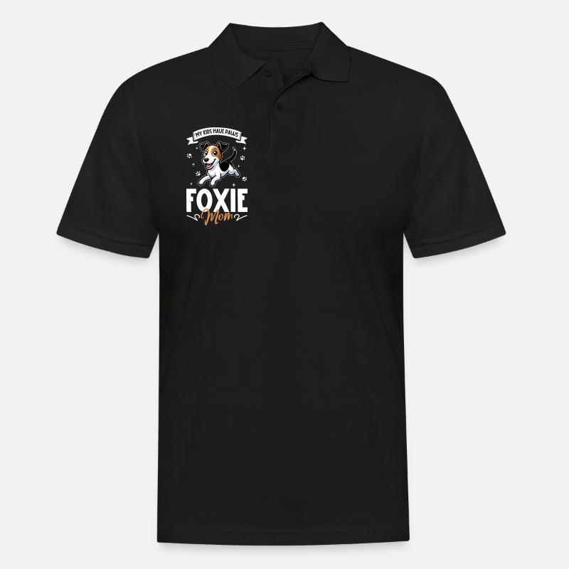 Glatthaar-Foxterrier Mama - Männer Poloshirt - Schwarz