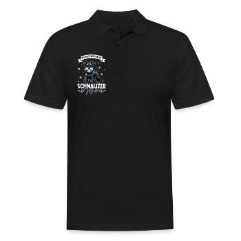 Schnauzer Mama - Männer Poloshirt - Schwarz - Vorne - Kai (181cm)