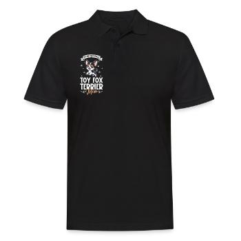 American Toy Terrier Maman - Polo Homme - noir - Devant - Kai (181cm)