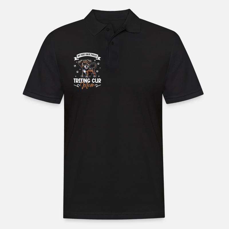 Treeing Cur Mama - Männer Poloshirt - Schwarz