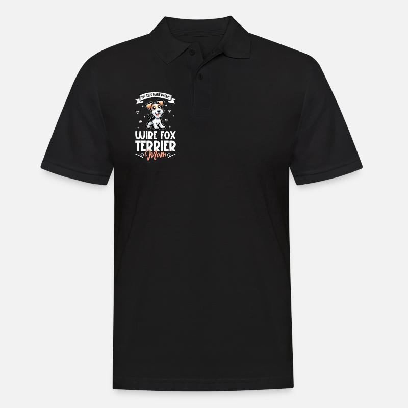 Drahthaar-Foxterrier Mama - Männer Poloshirt - Schwarz