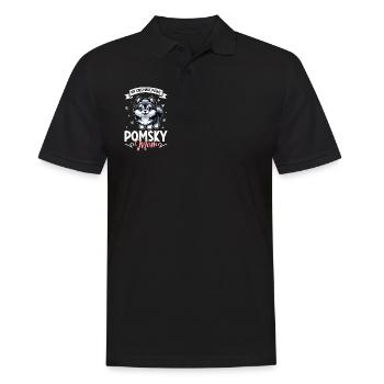 Pomsky Mom - Men's Polo Shirt - black - Front - Kai (181cm)
