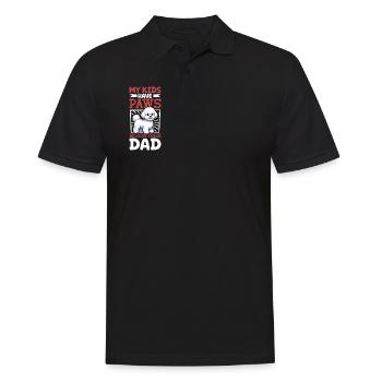 Bichon Frisé Papa - Männer Poloshirt - Schwarz - Vorne - Kai (181cm)