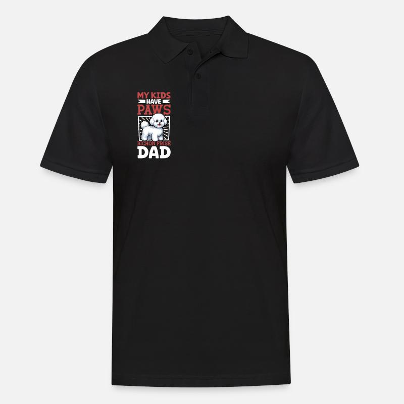 Bichon Frisé Papa - Männer Poloshirt - Schwarz