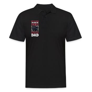 Norwegian Elkhound Dad - Men's Polo Shirt - black - Front - Kai (181cm)