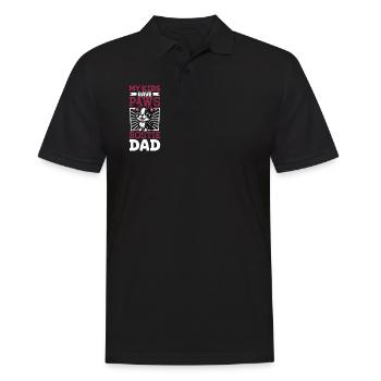 Boston Terrier Papa - Männer Poloshirt - Schwarz - Vorne - Kai (181cm)