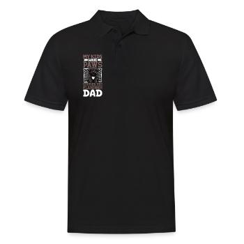 Bouvier des Flandres Papa - Men's Polo Shirt - black - Front - Kai (181cm)