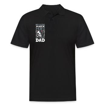 Papa Bull Terrier - Polo Homme - noir - Devant - Kai (181cm)