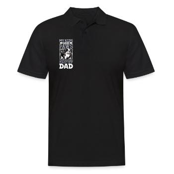 Transmontano Papa - Männer Poloshirt - Schwarz - Vorne - Kai (181cm)