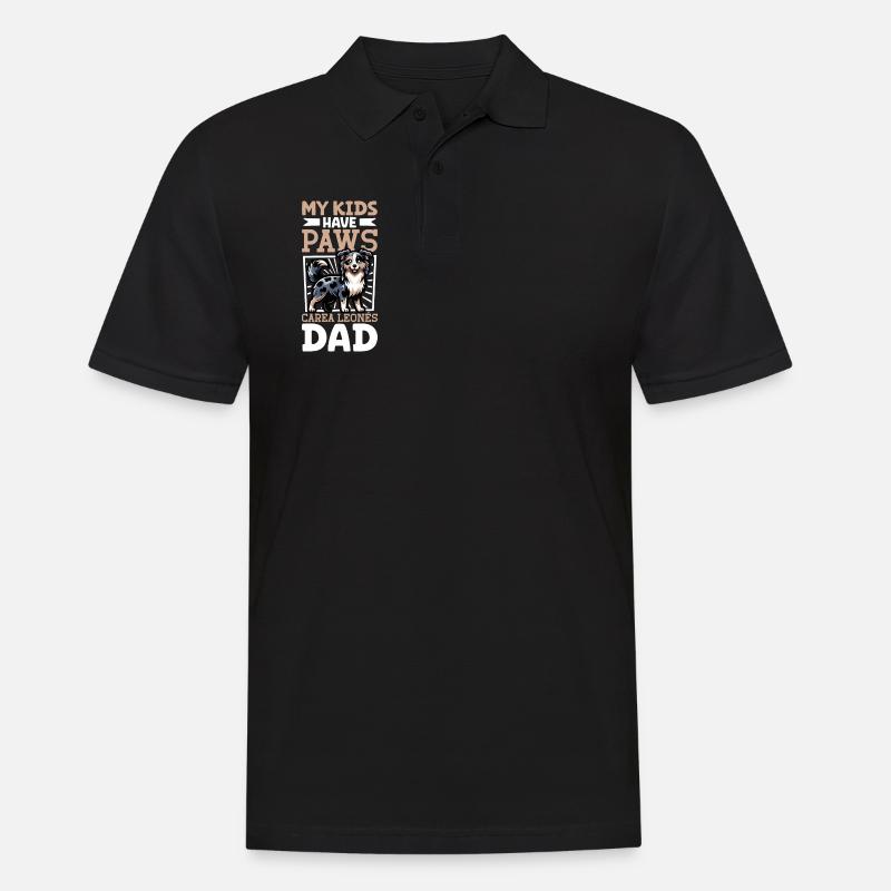 Carea Leonés Papa - Männer Poloshirt - Schwarz