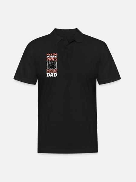 Croatian Shepherd Dad - Men's Polo Shirt - black