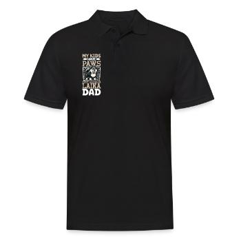 Ostsibirischer Laika Papa - Männer Poloshirt - Schwarz - Vorne - Kai (181cm)