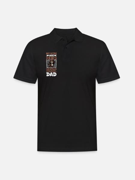 German Quail Dog Dad - Men's Polo Shirt - black