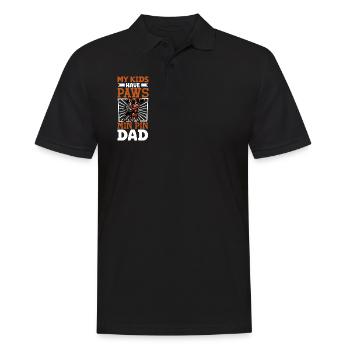 Zwergpinscher Papa - Männer Poloshirt - Schwarz - Vorne - Kai (181cm)