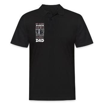 Epagneul Picard Papa - Männer Poloshirt - Schwarz - Vorne - Kai (181cm)