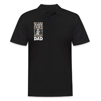 Polski Owczarek Nizinny Papa - Männer Poloshirt - Schwarz - Vorne - Kai (181cm)
