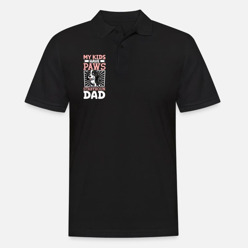 Stabyhoun Papa - Männer Poloshirt - Schwarz
