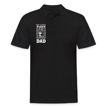 Tamaskan Papa - Männer Poloshirt - Schwarz - Vorne - Kai (181cm)