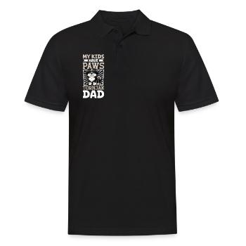 Tornjak Papa - Männer Poloshirt - Schwarz - Vorne - Kai (181cm)