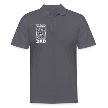 Le braque de Weimar Papa - Polo Homme - charbon - Devant - Nico (186cm)