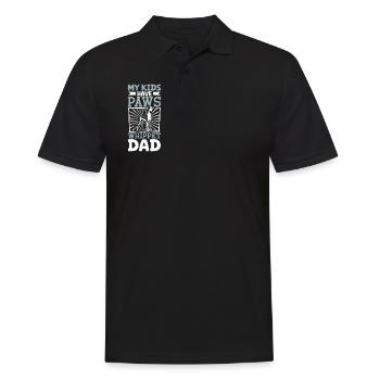 Whippet Papa - Männer Poloshirt - Schwarz - Vorne - Kai (181cm)