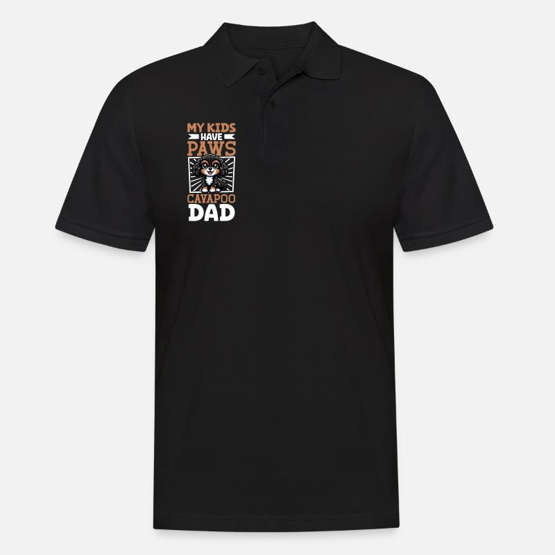 Cavapoo Papa - Polo Homme - noir