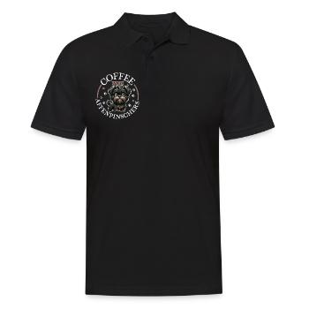 Café et Affenpinscher - Polo Homme - noir - Devant - Kai (181cm)