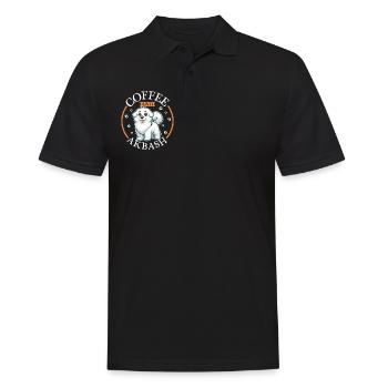 Kaffee und Akbas - Männer Poloshirt - Schwarz - Vorne - Kai (181cm)