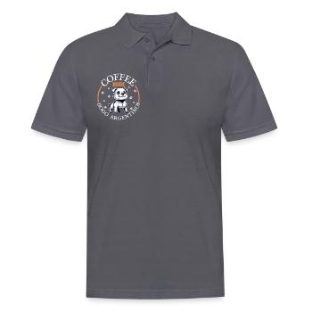 Café et Dogue Argentin - Polo Homme - charbon - Devant - Nico (186cm)