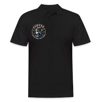 Café et Setter Anglais - Polo Homme - noir - Devant - Kai (181cm)