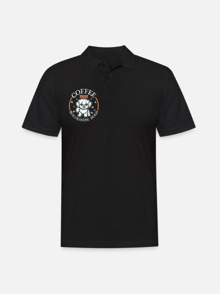 Coffee and Bolognese - Men's Polo Shirt - black