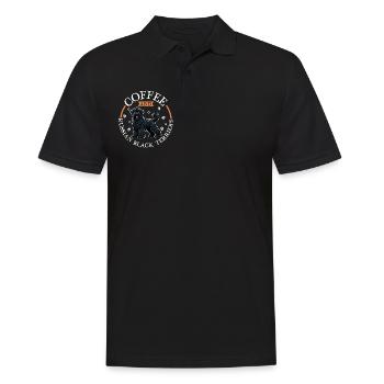 Café et terrier russe noir - Polo Homme - noir - Devant - Kai (181cm)