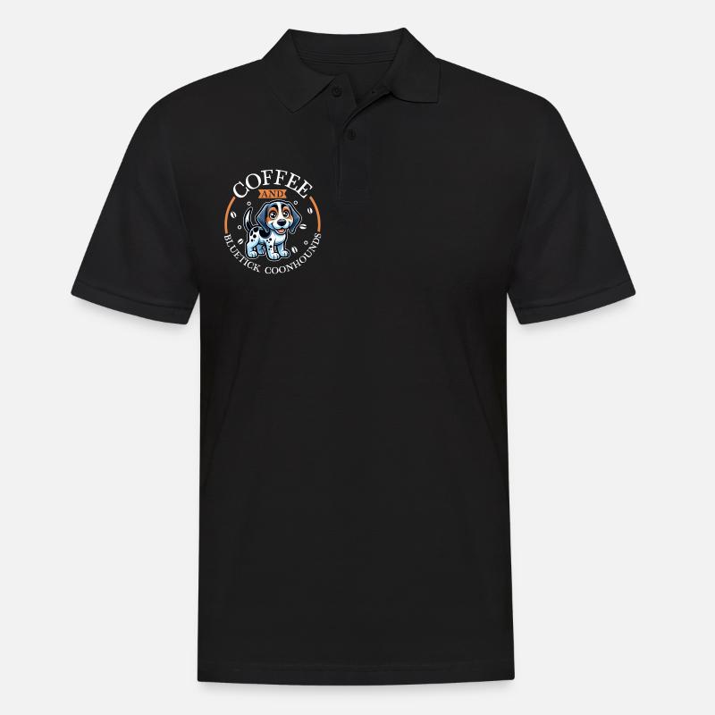 Café et Bluetick Coonhound - Polo Homme - noir