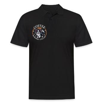 Café et Border Collie - Polo Homme - noir - Devant - Kai (181cm)