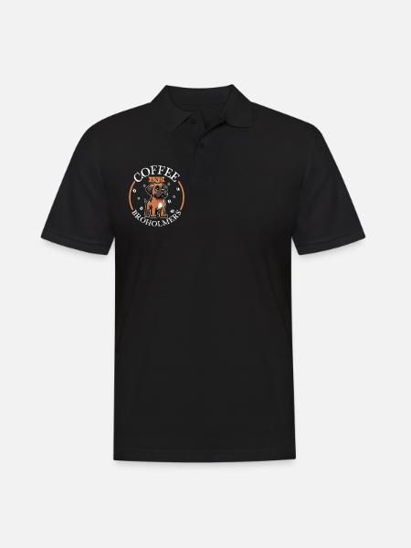 Coffee and Broholmer - Men's Polo Shirt - black